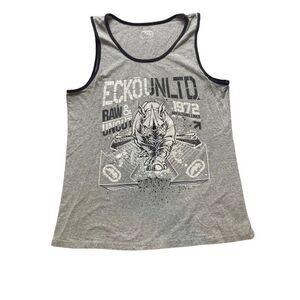 VTG Ecko Unltd Shirt Adult Large Gray Raw & Uncut Rhino Tank Streetwear Y2K Mens